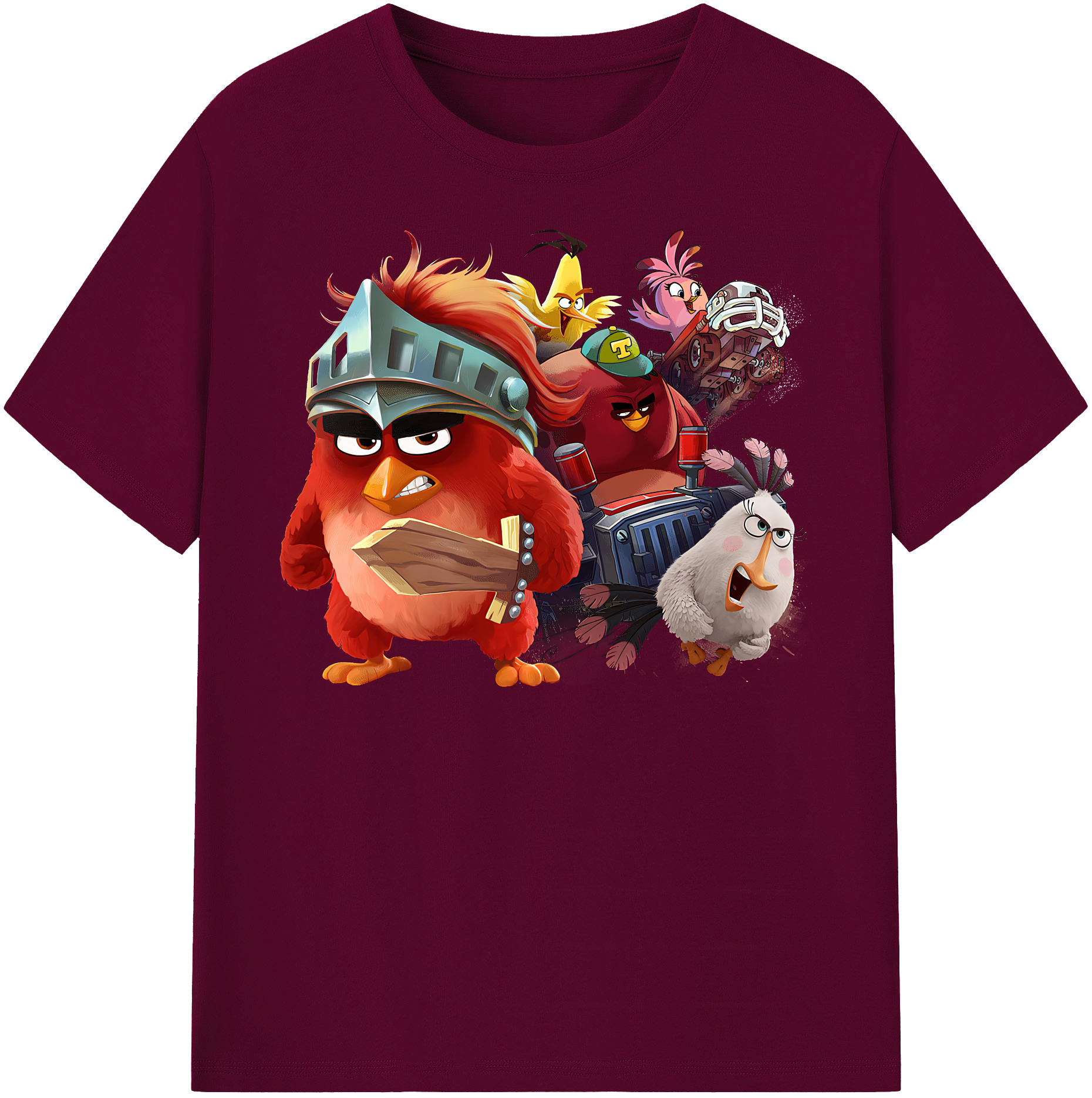 （画像用） Angry Birds アングリーバード レディースカジュアルプリントTシャツ（綿100％）